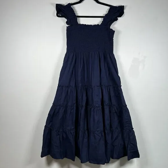 Kourt | Dresses | Kourt Womens Navy Blue Calypso Tiered Maxi Dress Size  Large Ruffled Boho Preppy | Poshmark